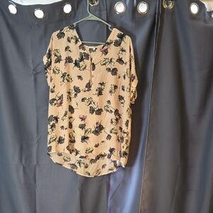 Maurices Beige Floral Blouse